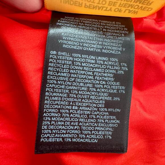 North Face TNF Dreamer Parkina 600 Down Winter Jacket Coat Red New sz medium - Picture 15 of 16